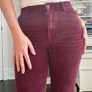 H&M Burgundy Corduroy Pants